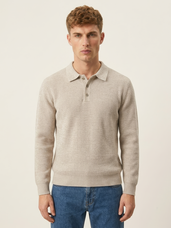 Textured Knit Polo