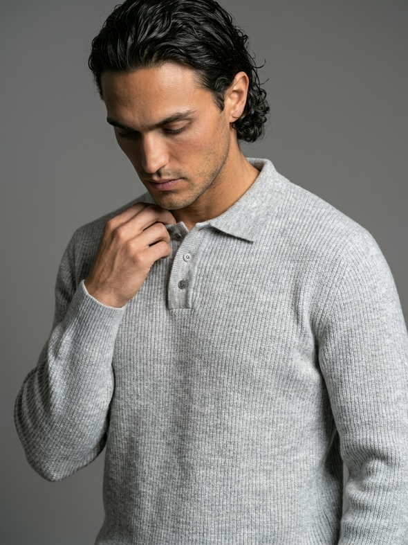 Textured Knit Polo