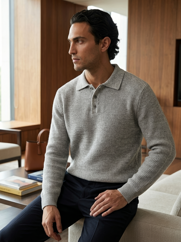 Textured Knit Polo