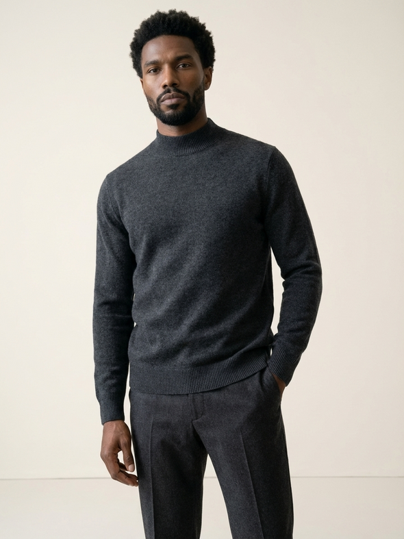 Merino Mock Neck