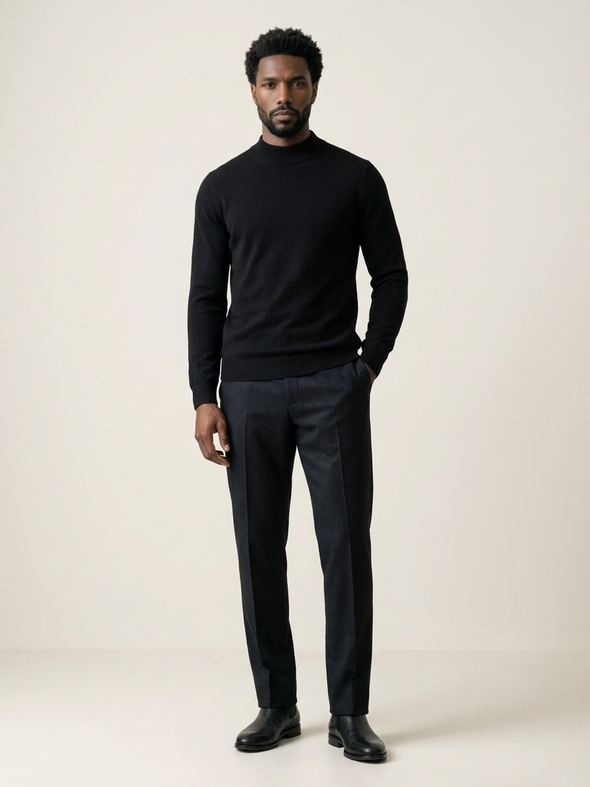Merino Mock Neck