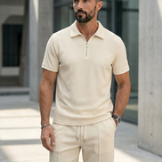 Textured Summer Polo Set
