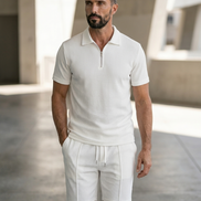 Textured Summer Polo Set