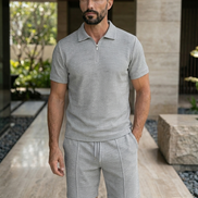 Textured Summer Polo Set