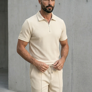 Textured Summer Polo Set