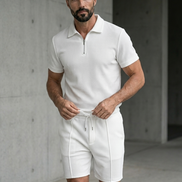 Textured Summer Polo Set