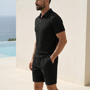 Textured Summer Polo Set