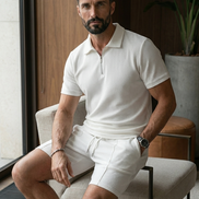 Textured Summer Polo Set