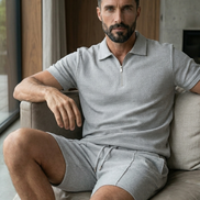 Textured Summer Polo Set