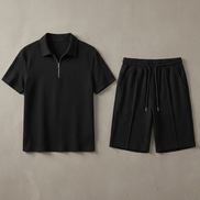 Textured Summer Polo Set