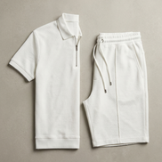 Textured Summer Polo Set