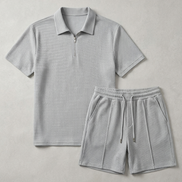 Textured Summer Polo Set