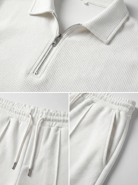 Textured Summer Polo Set