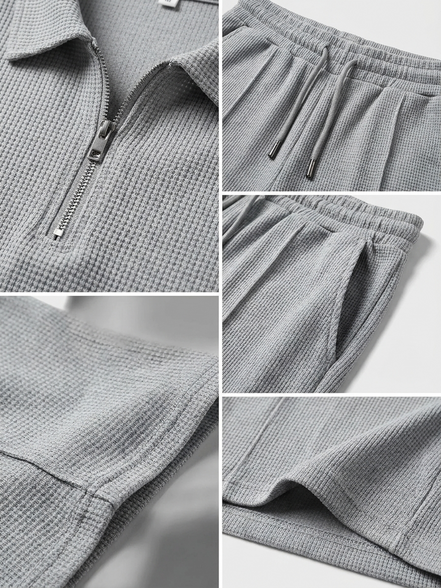 Textured Summer Polo Set
