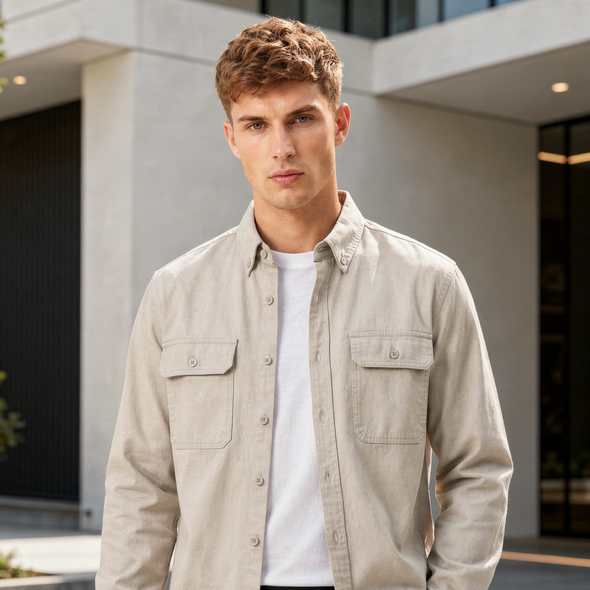 Structured Lyocell Overshirt