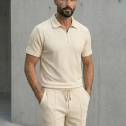 Textured Summer Polo Set