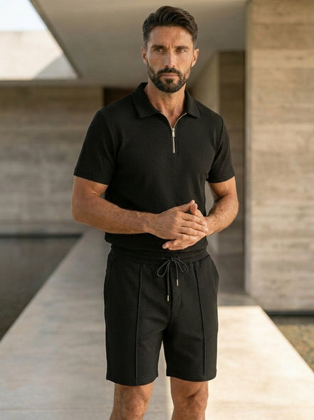 Textured Summer Polo Set