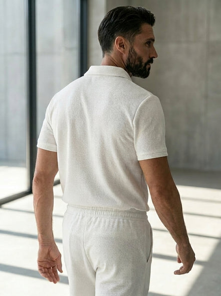 Textured Summer Polo Set